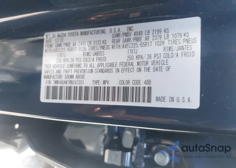 2024 Mazda Cx-50 2.5 S Select из США, поврежденный, VIN 7MMVABAM7RN187351